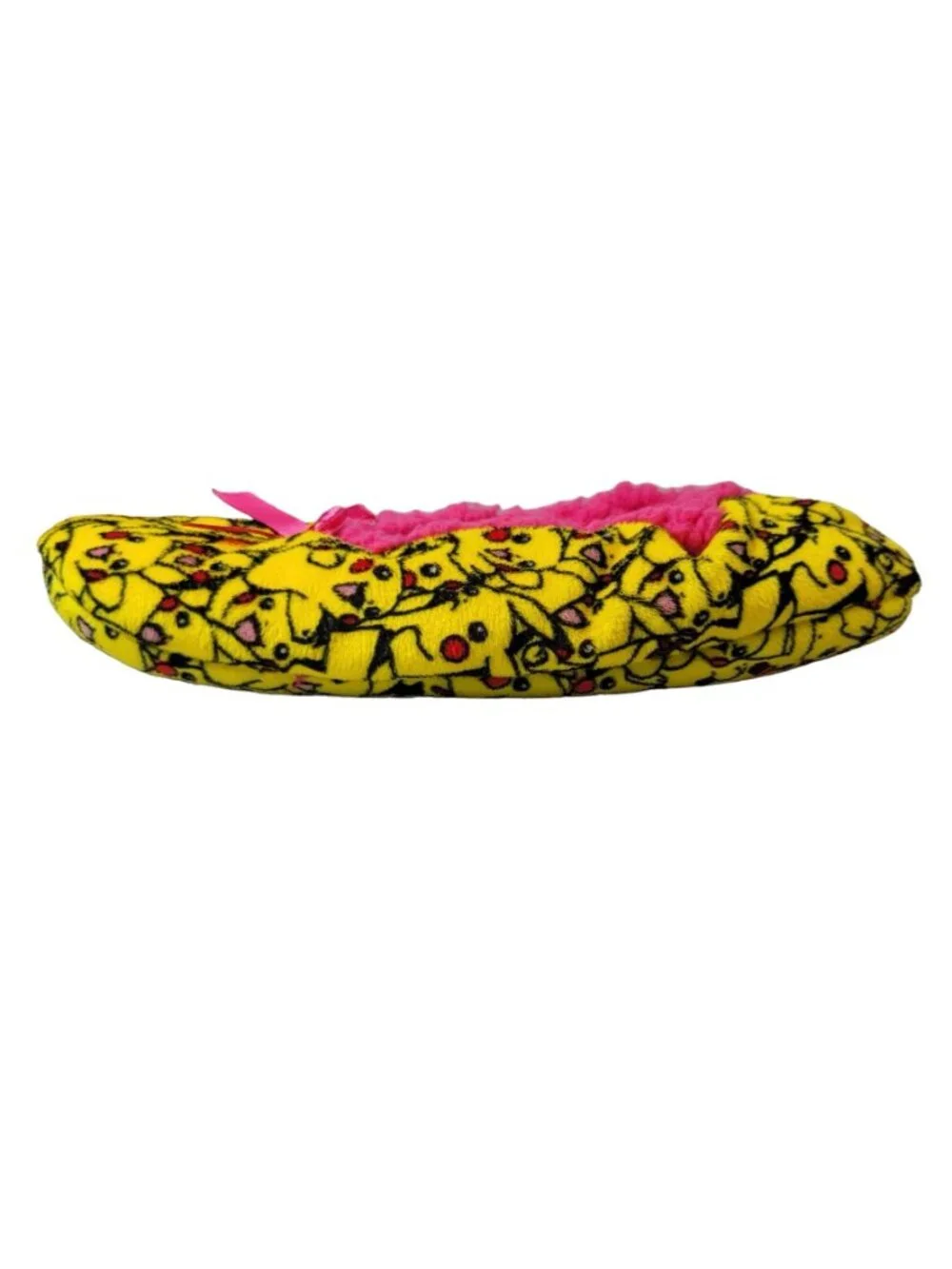 Nintendo Pokemon Pikachu Grippers Slippers Yellow Booties Faux Shearling READ